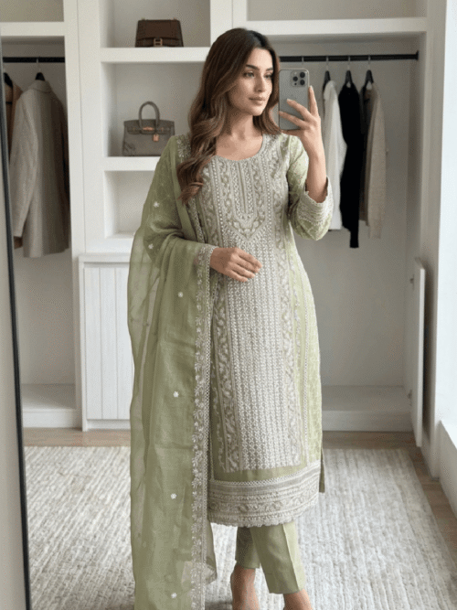 Embroidery Three Piece