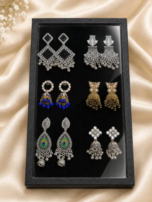 Earrings 6 pis combo box