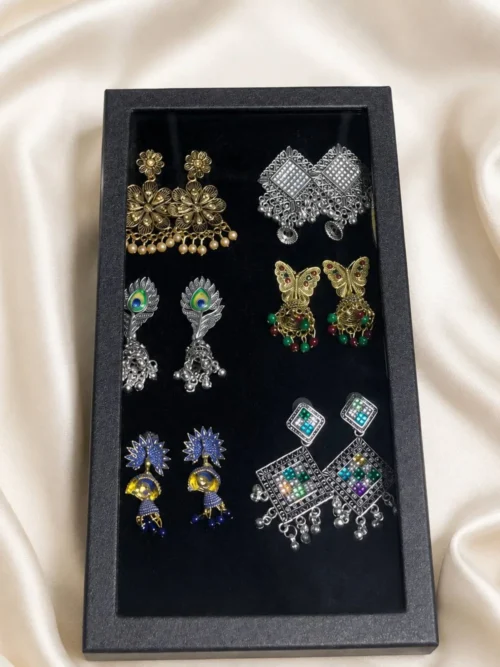 Earrings 6 pis combo box