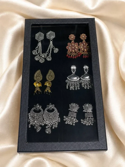 Earrings 6 pis combo box