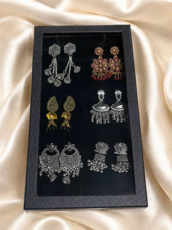 Earrings 6 pis combo box
