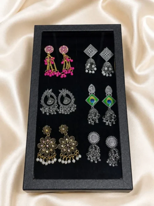 Earrings 6 pis combo box