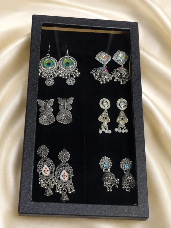 Earrings 6 pis combo box