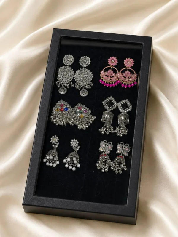 Earrings 6 pis combo box