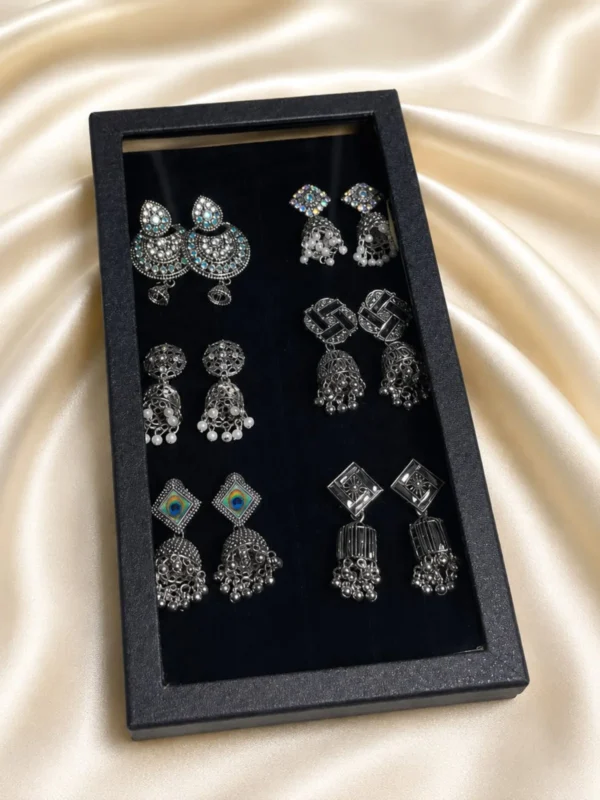 Earrings 6 pis combo box