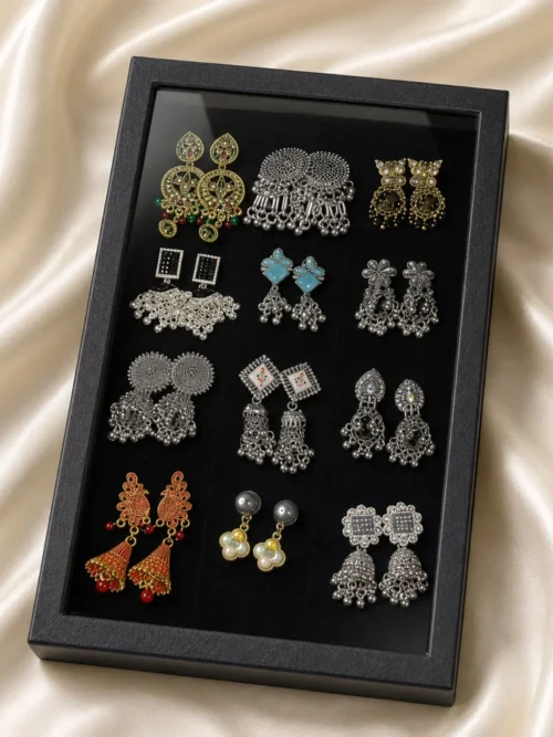 Earrings 12 pis combo box