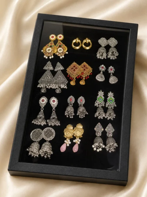Earrings 12 pis combo box