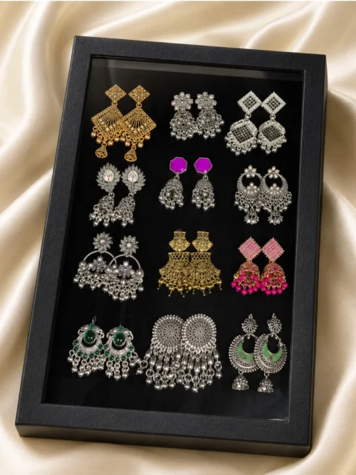 Earrings 12 pis combo box