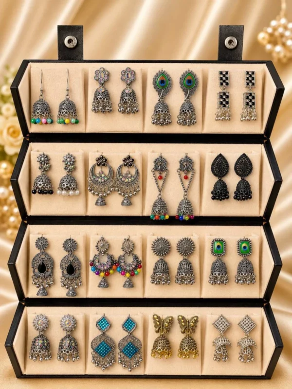 Earrings 16 pis combo box
